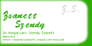 zsanett szendy business card